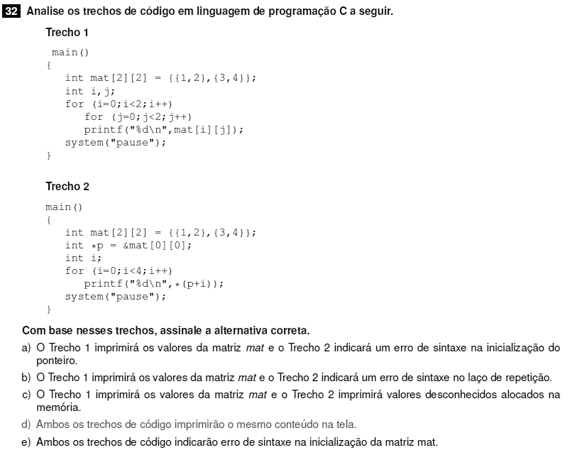 PosComp 2013 - Pergunta 32